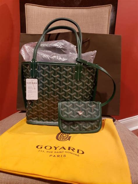 green goyard mini tote|goyard backpack mini.